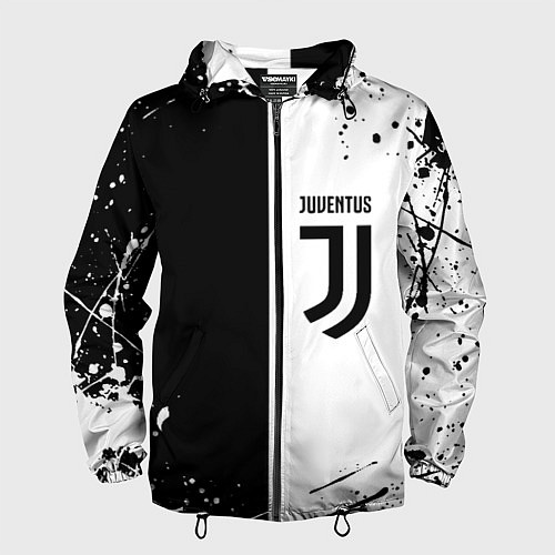 Мужская ветровка Juventus краски текстура спорт / 3D-Черный – фото 1