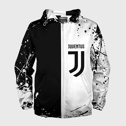 Мужская ветровка Juventus краски текстура спорт / 3D-Белый – фото 1