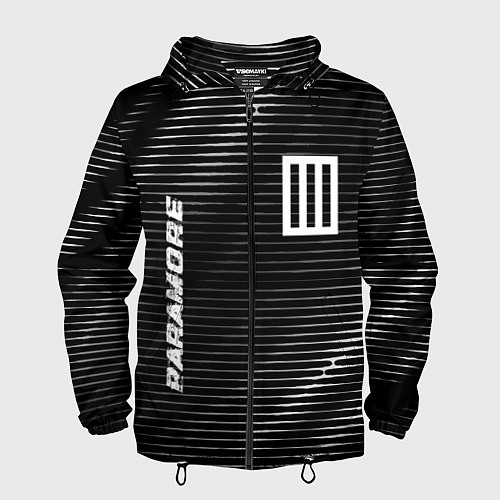 Мужская ветровка Paramore metal rock lines / 3D-Черный – фото 1