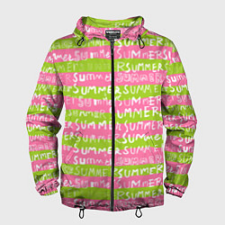 Ветровка с капюшоном мужская Summer pattern, цвет: 3D-черный