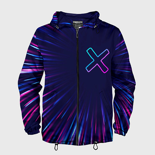 Мужская ветровка A Silent Voice neon blast lines / 3D-Черный – фото 1