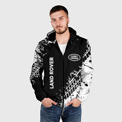 Ветровка с капюшоном мужская Ленд Ровер: следы от шин, цвет: 3D-черный — фото 2
