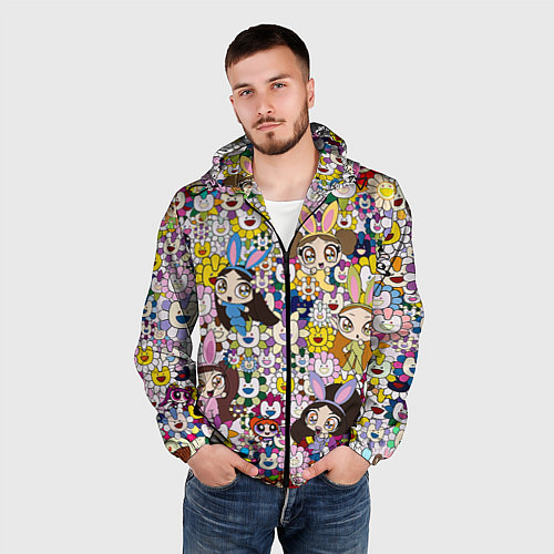 Мужская ветровка Right now NewJeans and Takashi Murakami / 3D-Черный – фото 3