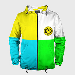 Ветровка с капюшоном мужская Borussia color cport, цвет: 3D-черный