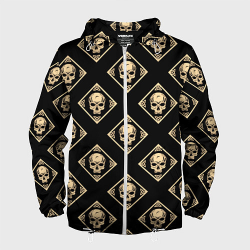 Мужская ветровка Черепа текстурные / 3D-Белый – фото 1