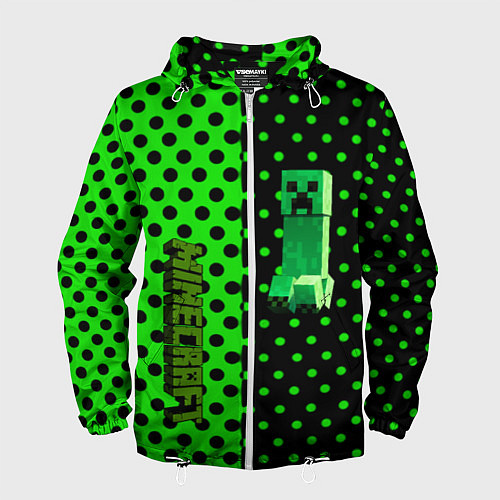 Мужская ветровка Minecraft creeper pattern / 3D-Белый – фото 1