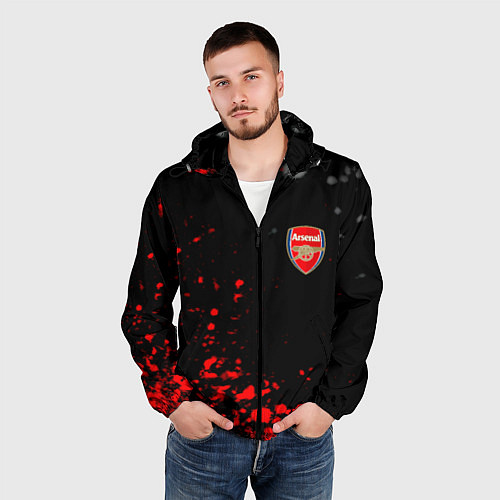 Мужская ветровка Arsenal spash / 3D-Черный – фото 3