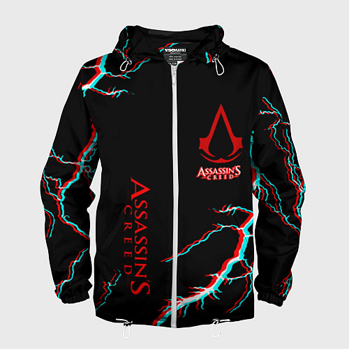Мужская ветровка Assassins Creed strom / 3D-Белый – фото 1