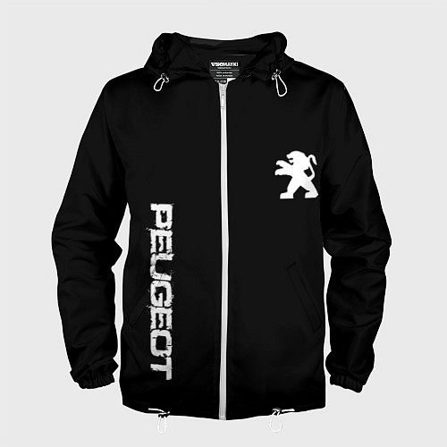 Мужская ветровка Peugeot logo white / 3D-Белый – фото 1