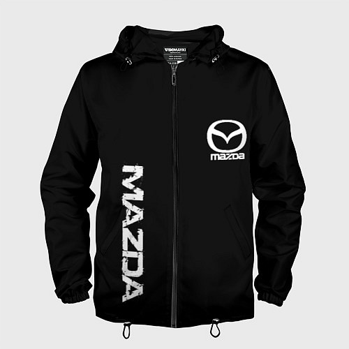 Мужская ветровка Mazda white logo / 3D-Черный – фото 1