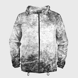 Ветровка с капюшоном мужская Абстракция - серый ветер, цвет: 3D-черный