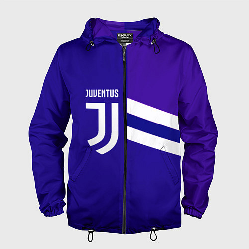 Мужская ветровка Juventus sport geometry line / 3D-Черный – фото 1