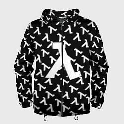 Ветровка с капюшоном мужская Half liife logo pattern, цвет: 3D-черный