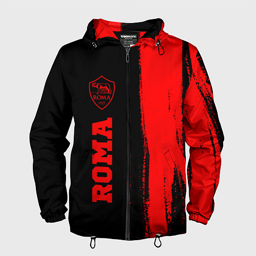 Мужская ветровка Roma - red gradient по-вертикали / 3D-Черный – фото 1