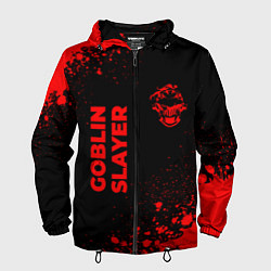 Ветровка с капюшоном мужская Goblin Slayer - red gradient вертикально, цвет: 3D-черный