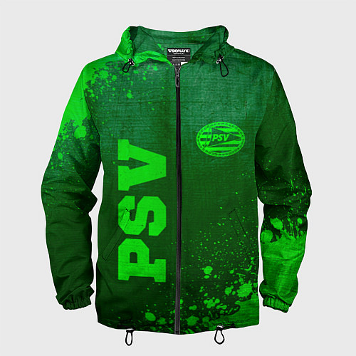 Мужская ветровка PSV - green gradient вертикально / 3D-Черный – фото 1