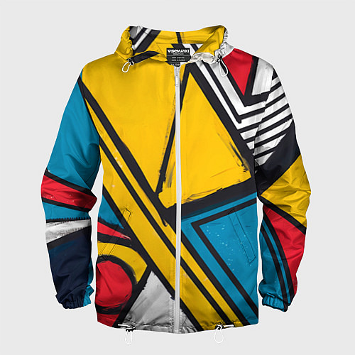 Мужская ветровка Загаражное граффити / 3D-Белый – фото 1