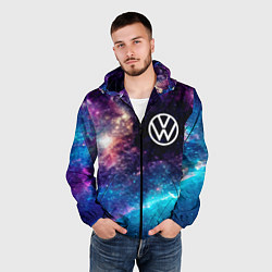 Ветровка с капюшоном мужская Volkswagen space auto, цвет: 3D-черный — фото 2