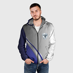 Ветровка с капюшоном мужская Tesla abstraction auto, цвет: 3D-черный — фото 2