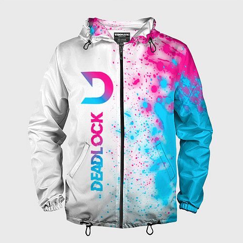 Мужская ветровка Deadlock neon gradient style по-вертикали / 3D-Черный – фото 1