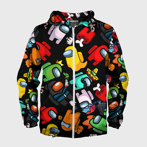 Мужская ветровка Персонажи игры Амонгас / 3D-Белый – фото 1