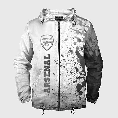 Мужская ветровка Arsenal - white gradient по-вертикали / 3D-Черный – фото 1