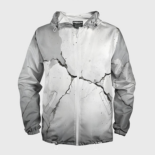 Мужская ветровка Растрескавшийся бетон / 3D-Белый – фото 1