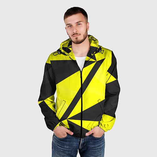 Мужская ветровка Абстрактные стекло / 3D-Черный – фото 3