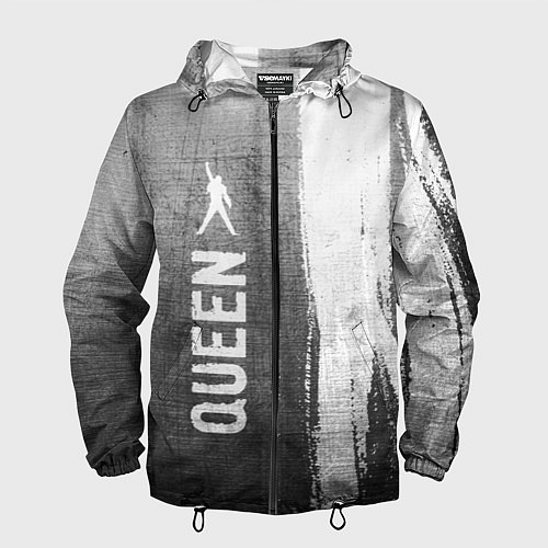 Мужская ветровка Queen - grey gradient по-вертикали / 3D-Черный – фото 1