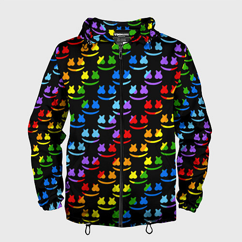 Мужская ветровка Marshmello pattern neon / 3D-Черный – фото 1