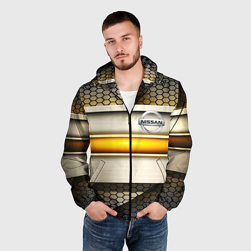 Мужская ветровка Nissan sport avto metal / 3D-Черный – фото 3
