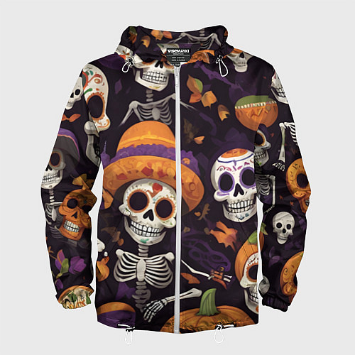 Мужская ветровка Страшилки хэллоуин / 3D-Белый – фото 1