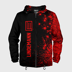 Ветровка с капюшоном мужская Lindemann - red gradient по-вертикали, цвет: 3D-черный