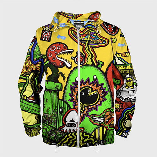 Мужская ветровка Mario краски текстура / 3D-Белый – фото 1