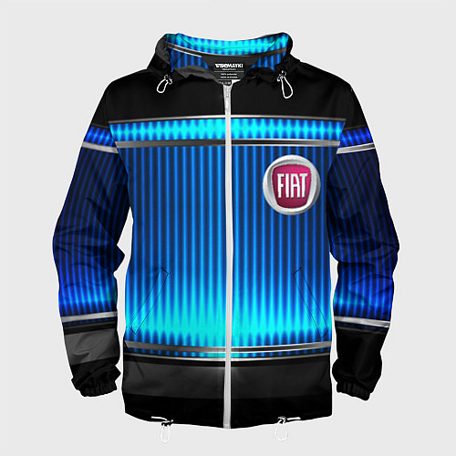 Мужская ветровка FIAT текстура авто / 3D-Белый – фото 1