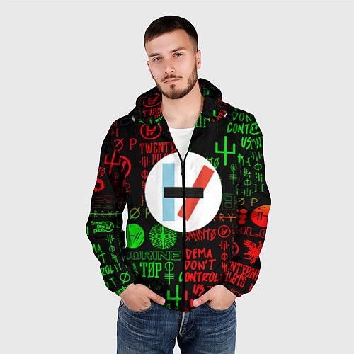 Мужская ветровка Twenty one pilots music steel / 3D-Черный – фото 3