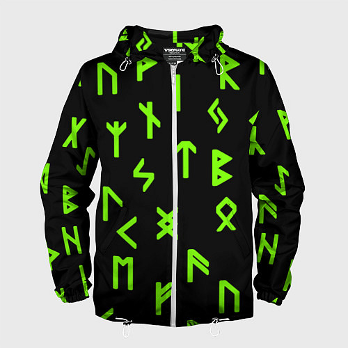 Мужская ветровка Славянская символика кислота / 3D-Белый – фото 1