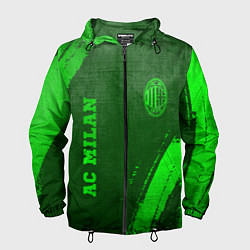 Мужская ветровка AC Milan - green gradient вертикально