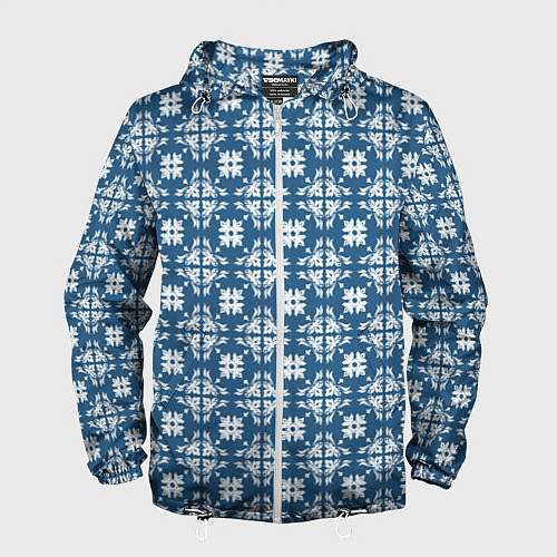 Мужская ветровка Гжельская вуаль / 3D-Белый – фото 1