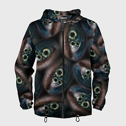 Ветровка с капюшоном мужская Субстанция глаза в глазу, цвет: 3D-черный