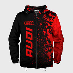 Мужская ветровка Audi - red gradient по-вертикали