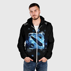 Ветровка с капюшоном мужская Dota 2 - ice, цвет: 3D-белый — фото 2