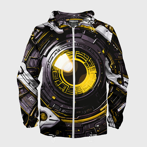 Мужская ветровка Жёлтая сфера киберпанк / 3D-Белый – фото 1