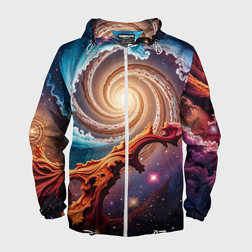 Мужская ветровка Энергия космоса / 3D-Белый – фото 1