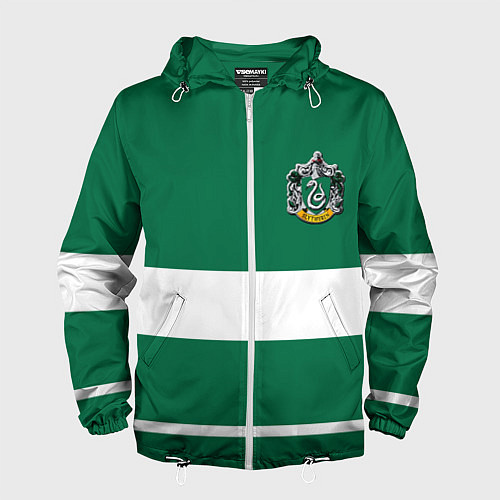 Мужская ветровка Гарри Поттер Слизерин / 3D-Белый – фото 1