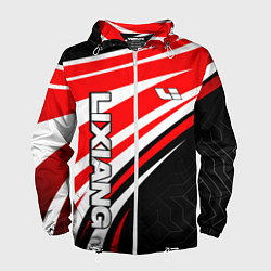 Ветровка с капюшоном мужская Lixiang- red sport uniform, цвет: 3D-белый