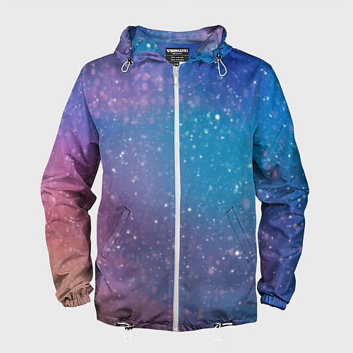 Мужская ветровка Winter falls gradient / 3D-Белый – фото 1