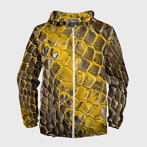 Мужская ветровка Красивая кожа змеи / 3D-Белый – фото 1