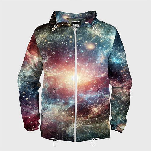 Мужская ветровка Космическая туманность / 3D-Белый – фото 1