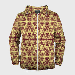 Ветровка с капюшоном мужская Египетский гобелен, цвет: 3D-белый